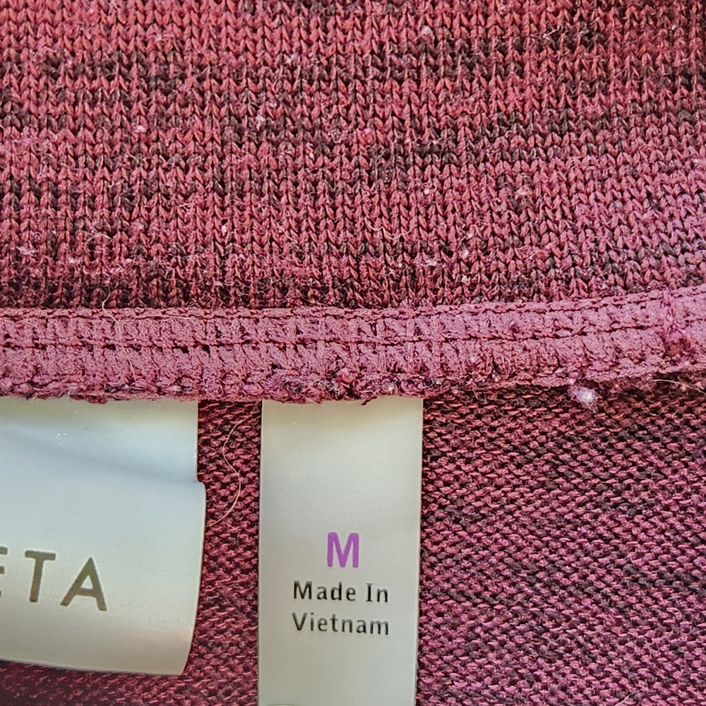 ATHLETA Women's Sport It Sweater Dress Medium Cowl Neck Burgundy Comfort - Picture 3 of 13